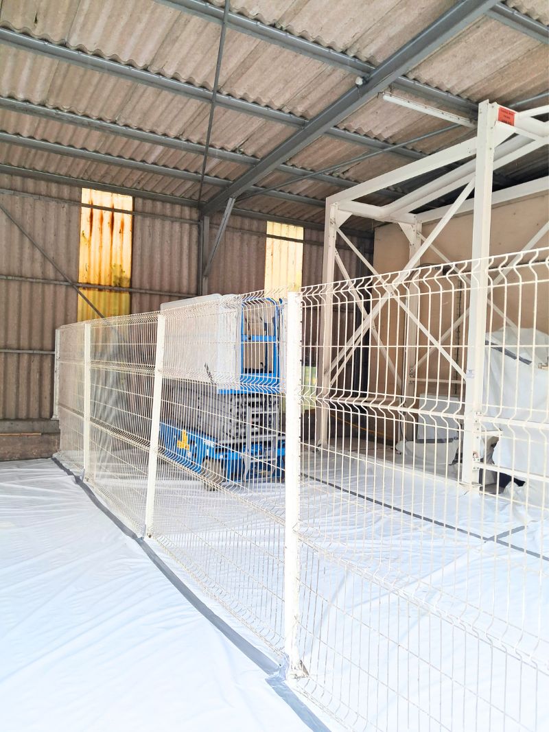 Chantier désamiantage toiture 250 m² Boussay (49) — vue 1